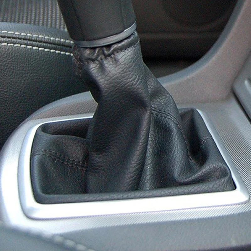 1pc Car Shift Handball Dust Cover Shift Lever Dust Cover Auto Parts Black Stitching