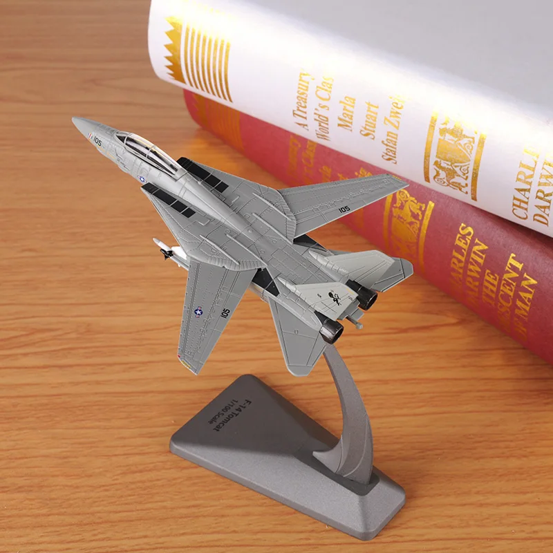 

Diecast F-14 Militarized Combat Tomcat Fighter Alloy Model 1:144 Scale Toy Gift Collection Simulation Display Decoration