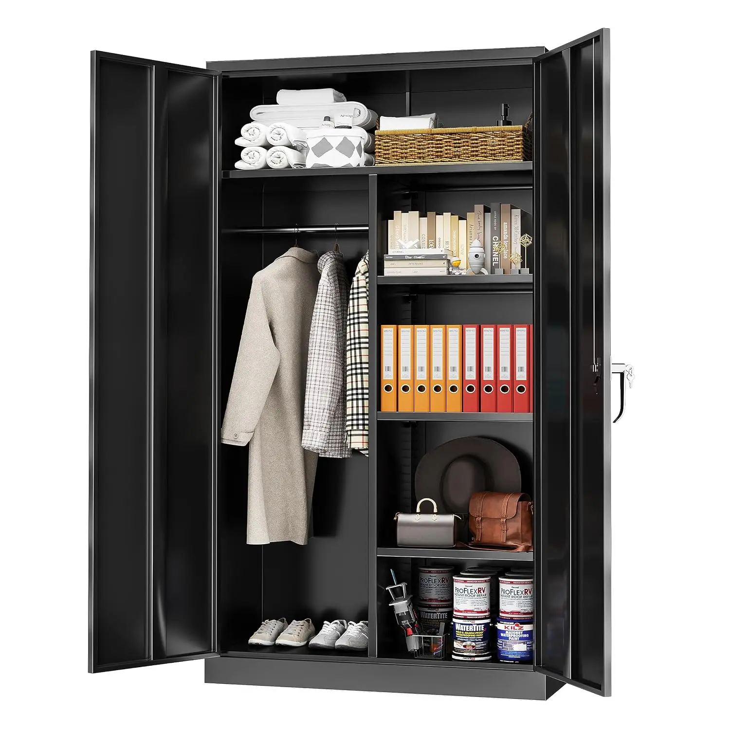 Metal Storage Cabinet with Lock Door,72