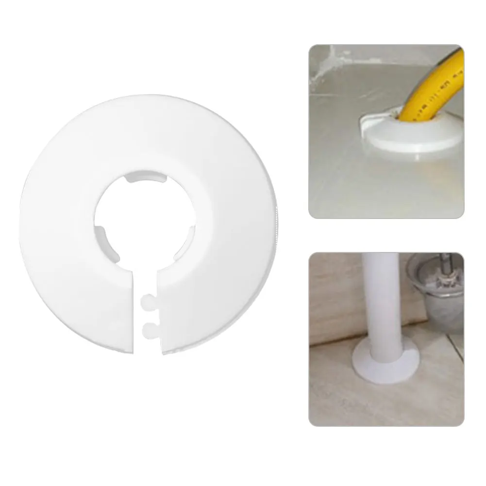 10pcs Angle Valve White PP Decorative Easy Install Durable Home Sleeve Duct Faucet Practical Plumbing Collar Radiator Pipe Cover