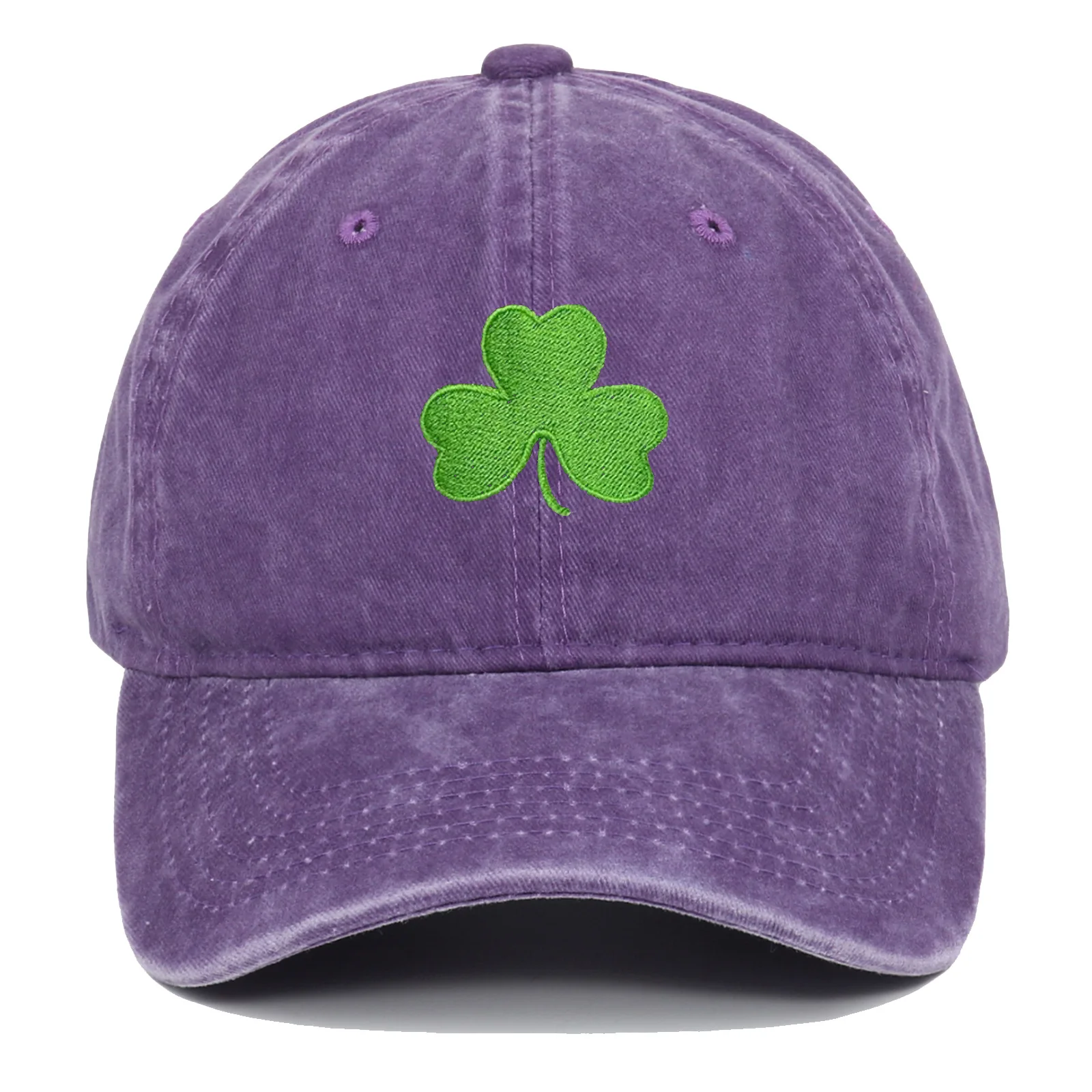Irland Grüne Baseballkappe, Retro-Klee, bestickte Sonnenschutzhut für Männer und Frauen, trendige Paar-Entenschnabelmütze – Detail 16