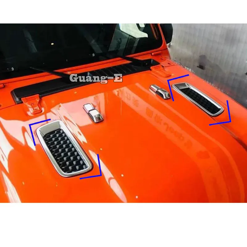 Car Detector Sticks ABS Front Side Foliage Leaf Fender Vents Air Outlet Lamp Frame For Jeep Wrangler Jl 2018 2019 2020 2021 2022