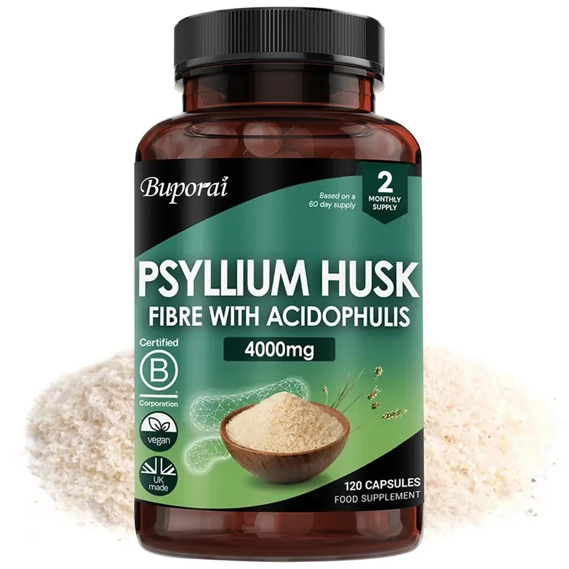 Psyllium Husk 4000mg - Contains Natural Psyllium Husks To Benefit Intestinal and Digestive Health and Enhance Immunity