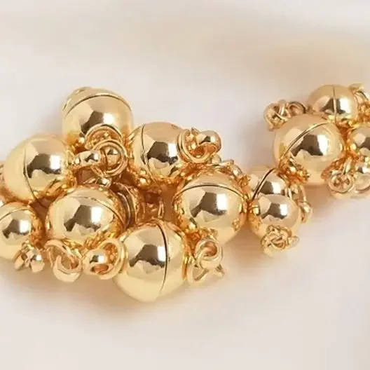 

14K Gold Plated DIY Magnetic Buckle Bracelet Necklace Hamburg Style Handmade Accessory Materials Strong Buckle Jewelry Kit