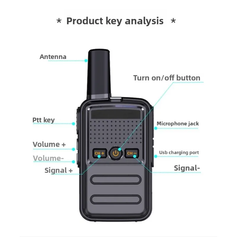 4 pezzi set colorato radio bidirezionale walkie talkie mini radio portatile portatile attrezzatura di comunicazione wireless per campeggio
