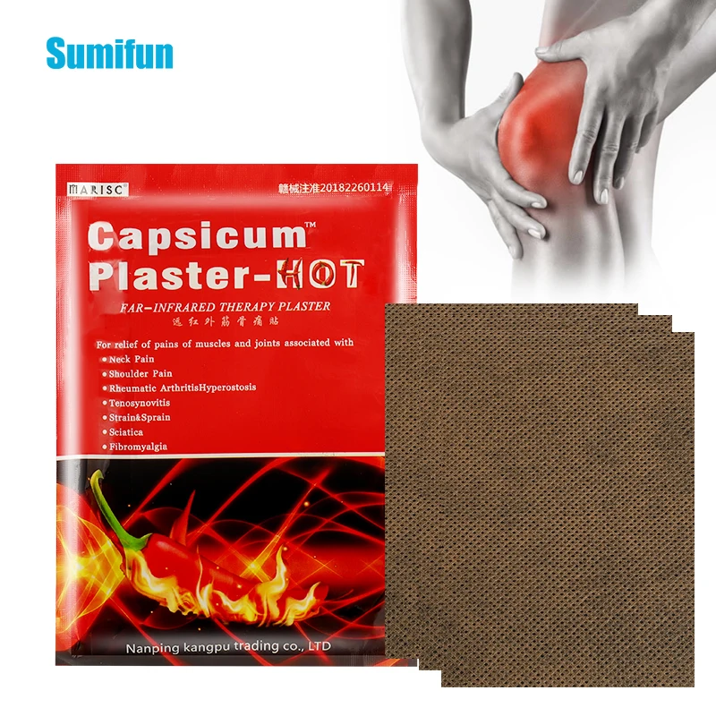 8Pcs Pain Relief Patch Pepper Health Care Medical Plasters Hot Capsicum Joints Muscle Arthritis Back Sprain Analgesic Sticker