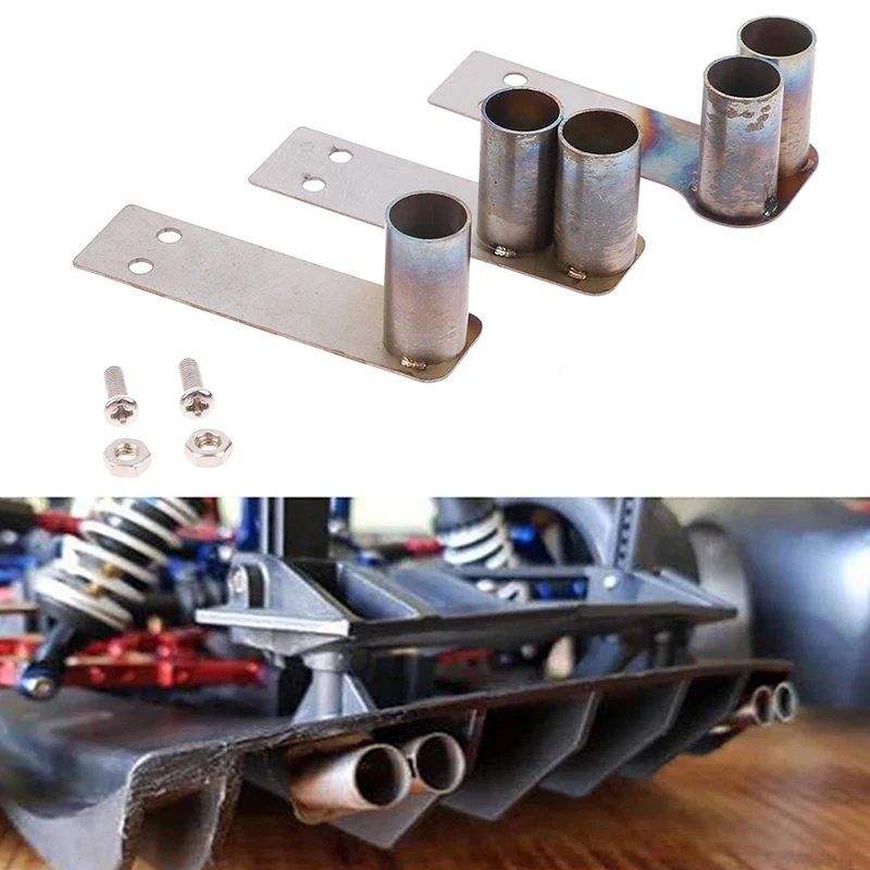 Gola di coda in metallo per tubo di scarico per auto RC 1PC per accessori modello di auto Drift 1/10