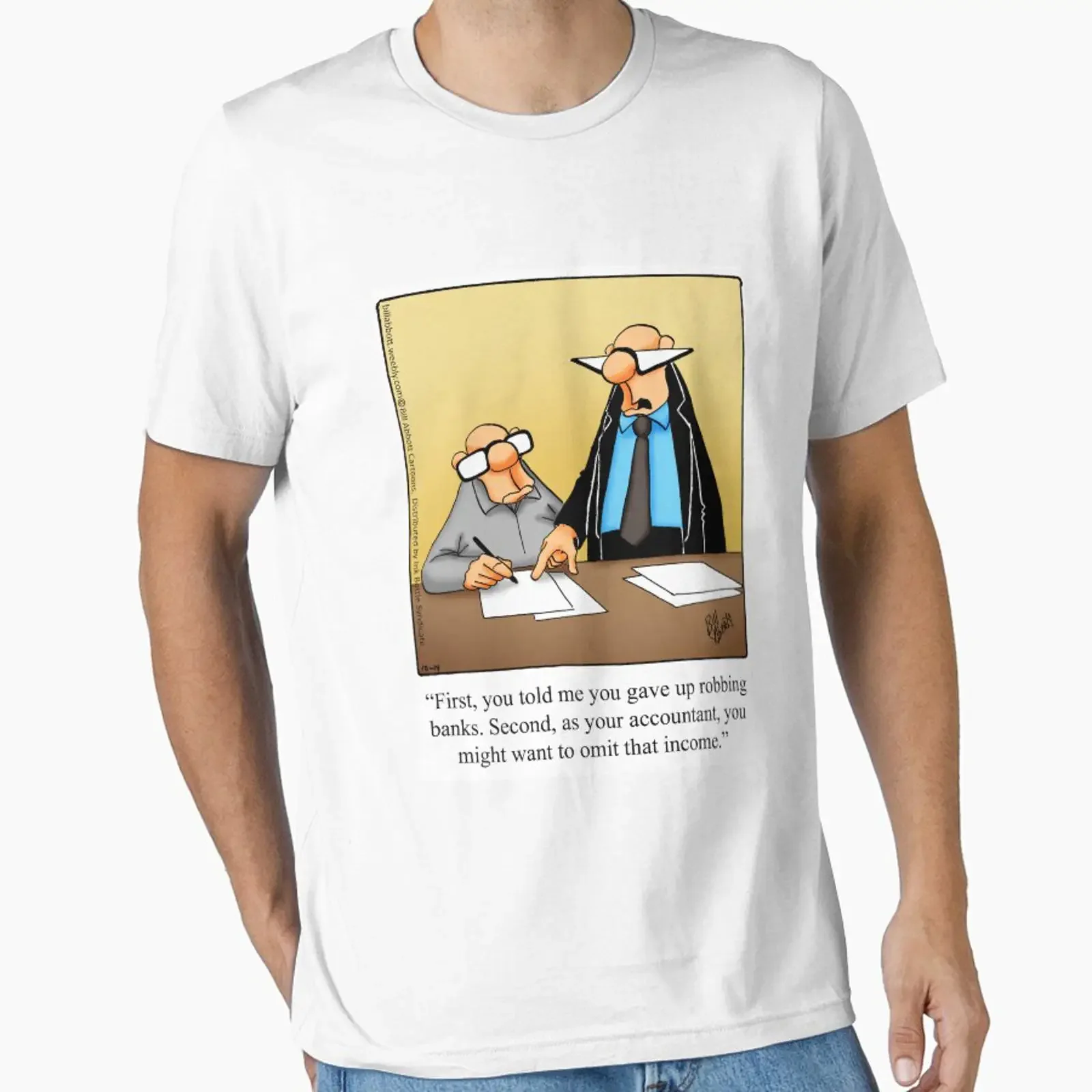 Funny Spectickles Accounting Cartoon Essential T Shirt vintage Washed Soft Top For Everyday Wear Breathable Stylish graphic