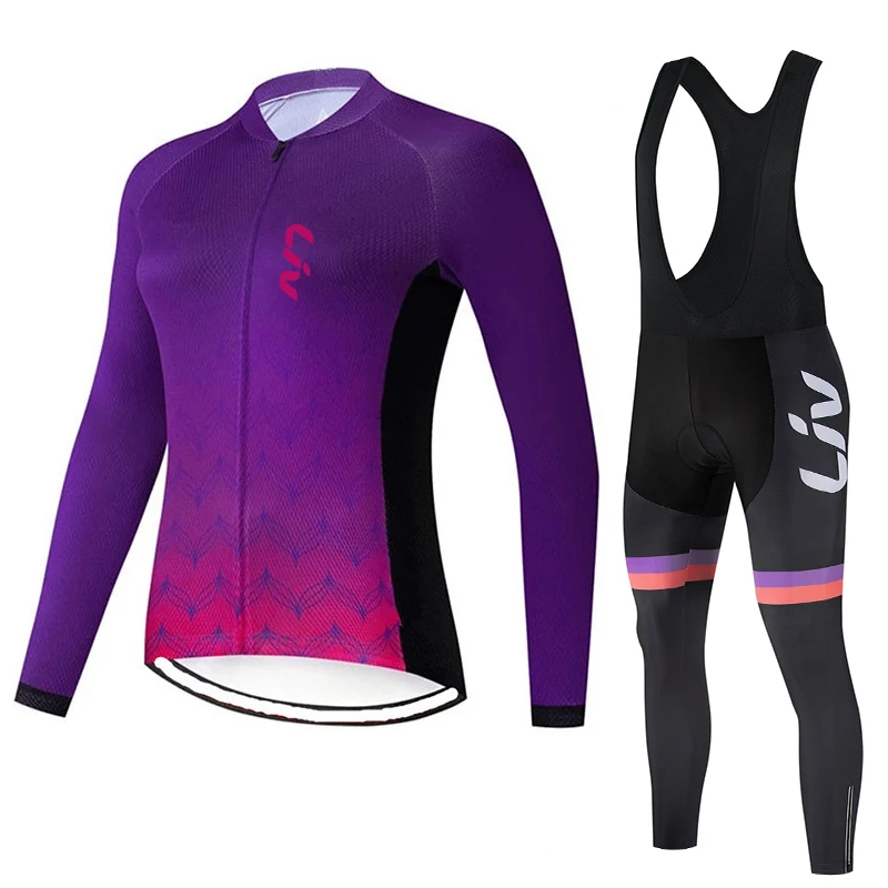 LIV women's cycling sports cedar suit Spring Autumn road cycling jersey cycling bib quick drying cycling jacket cycling pants