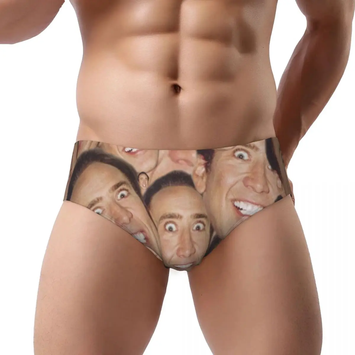 

Мужские трусы с коллажем на заказ Николаса Кейджа, дизайнерские трусы, нижнее белье, мужские дышащие забавные трусы-мем, трусы
