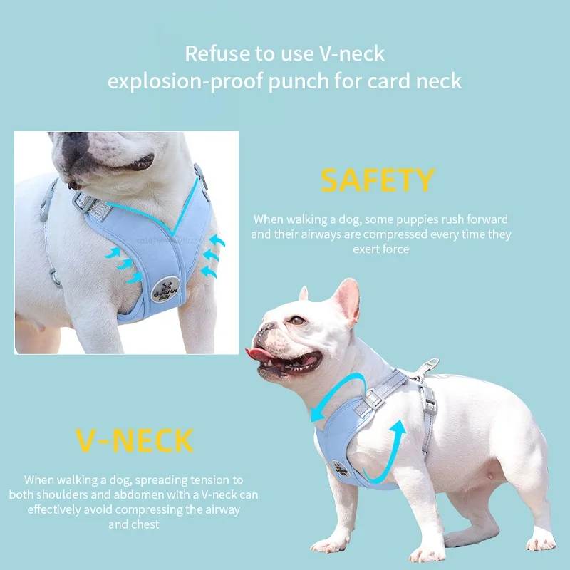 X Shaped Dog Harness Vest Set for Small Meidum Dogs Harness Leash Reflective Puppy Cat Chest Straps Breathable Mesh Harnesses