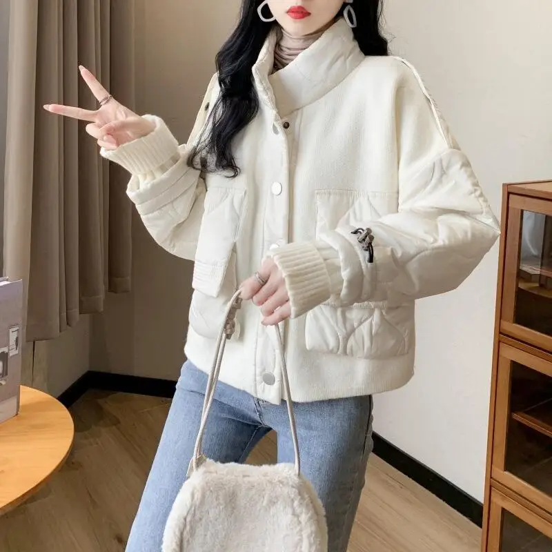 

2025 Autumn Winter New Design Cotton Clothing Patchwork Sweater Cardigan Korean Version Loose Versatile Knitted Sweater Jacket