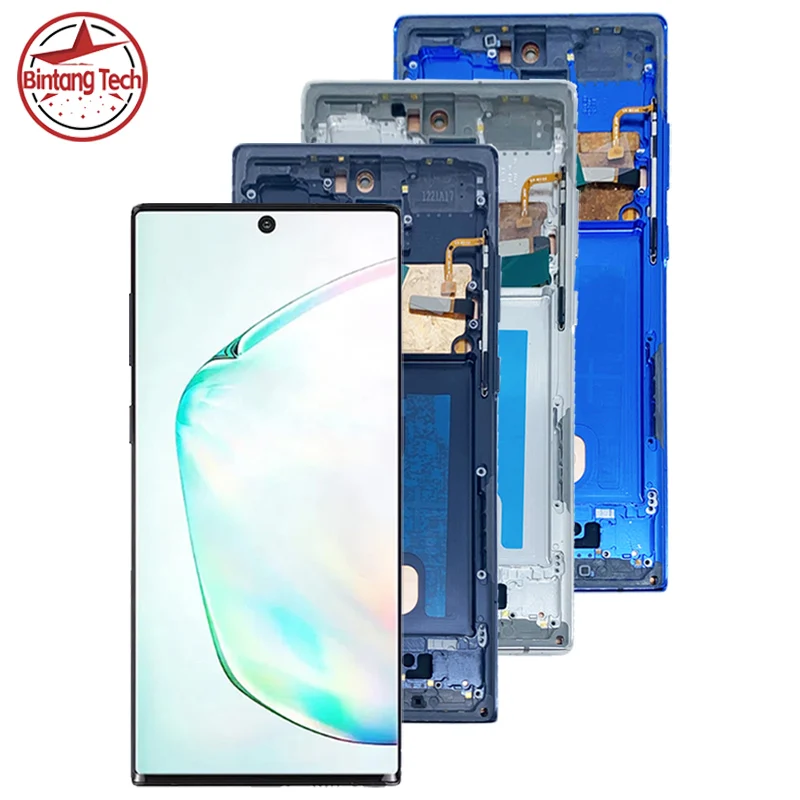 Note10+ Display Screen for Samsung Galaxy Note 10 Plus N975F Lcd Display Digital Touch Screen with Frame Replacement