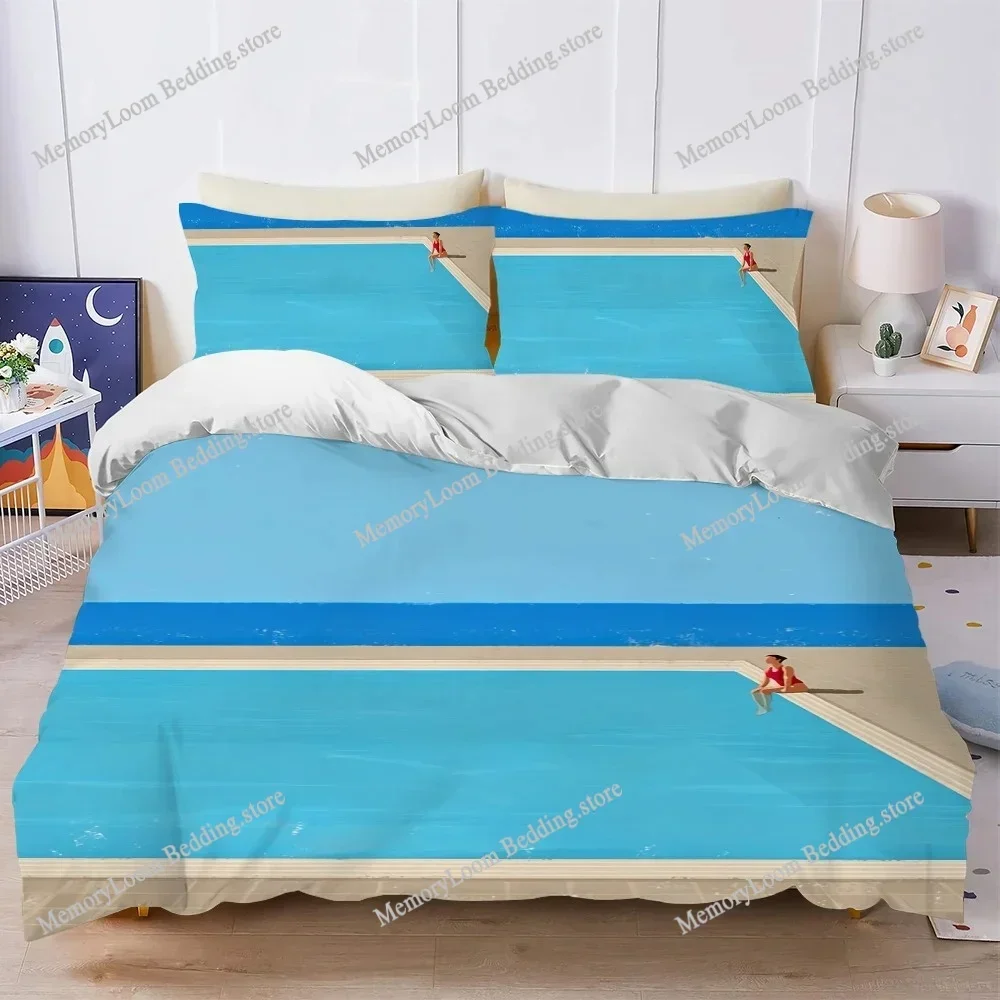 Art David Hockney Duvet Cover Set Home Style Bedding Soft Laundry Cotton Bed Four Seasons Student Dormitory Luxury Gift519