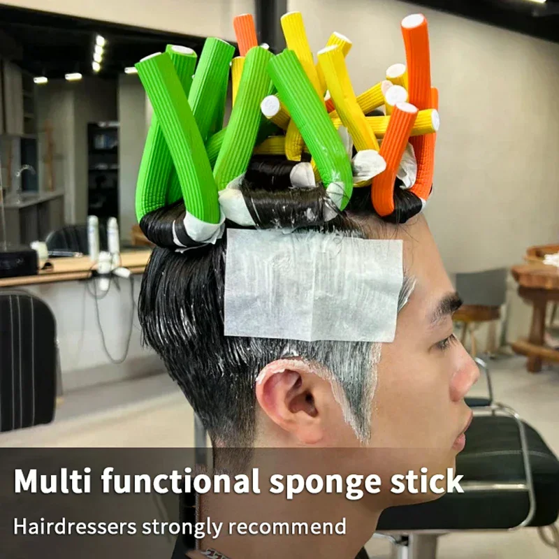 

10pcs Flexible Hair Curling Rod Square Hair Curler Makers Soft Foam Bendy Twist Curls Flexi Rollers Styling Tools DIY No Heat