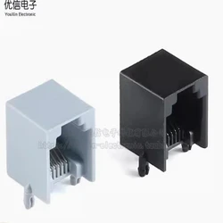 10pcs RJ11 Socket 623 Gray/Black 6P6C RJ12 Phone socket Socket connector with crystal head