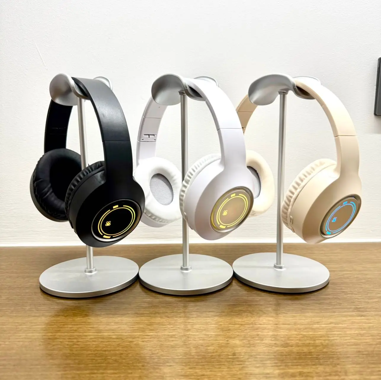 ZECAA nuevo ANC Bluetooth inalámbrico bajo auriculares 5,4 cabeza en auriculares sonido HiFi auriculares con cancelación de ruido Led juego auriculares