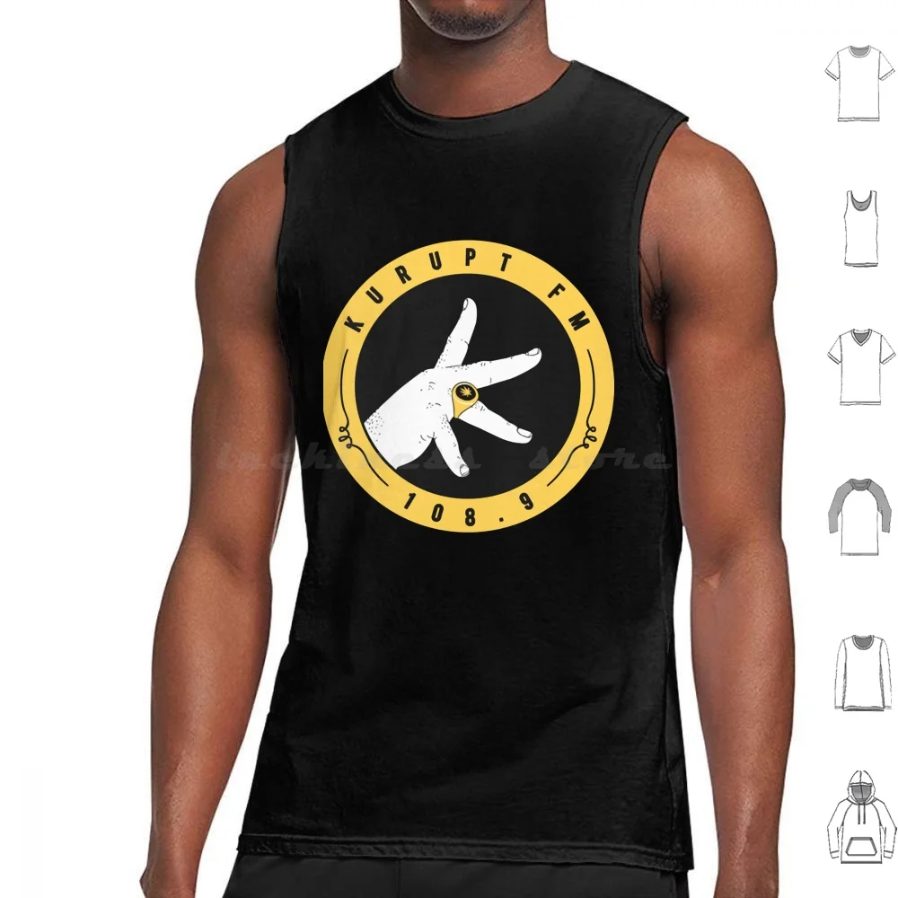 Best Seller-Kurupt Fm Logo Tank Tops Print Cotton Best Seller Kurupt Fm Logo