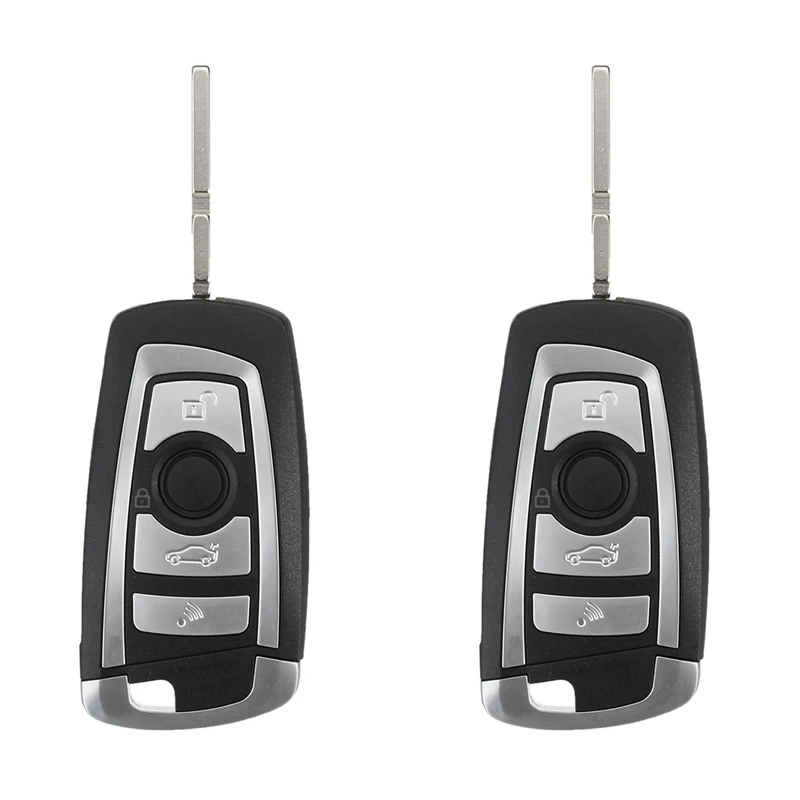 2X 4 Buttons 433MHZ Modified Floding Remote Key Without 7935AA ID44 Chip For -BMW E38 E39 E46 Control Keyless PCF7935AA