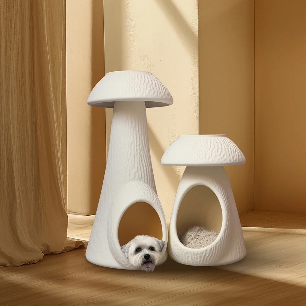 Mushroom shaped Cat House Modern Luxury Pet Furniture OEM/ODM Cat Beds