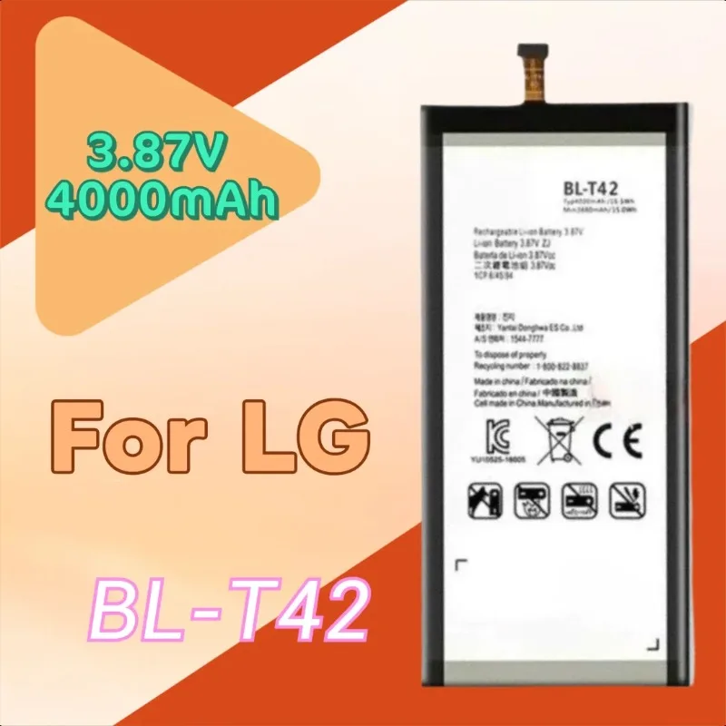 

New BL-T42 3.87V 4000mAh Mobile Phone Battery for LG LM-V500 V500N V500EM V500xm V50 ThinQ 5G V50ThinQ