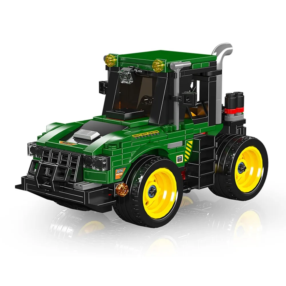 Mould King Creative 466PCS Tractor MOC Building Blocks Set 24061 Farm Vehicle Assembled Collectible Ornament Model Bricks Toys