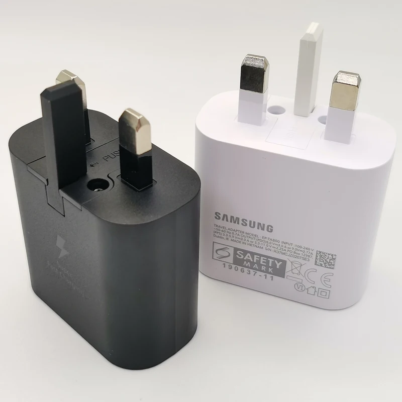 Samsung 25W Charger UK Plug Super Fast Charge Adapter 1.8M Type C For Galaxy S25 S24 S23 S20 Note 20 Ultra 10 Plus A56 A36 A26 - náhled 2