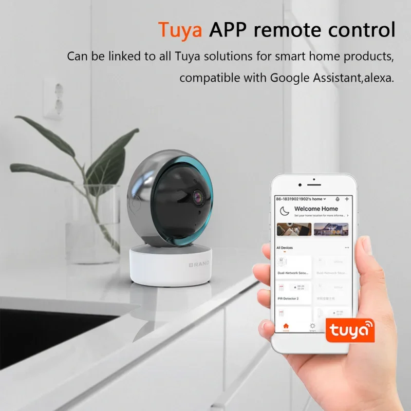 

Tuya WIFI PTZ Camera 1080P HD Indoor Baby Monitor Smart Home Night Vision Set Model Security Video Surveillance IP Camera