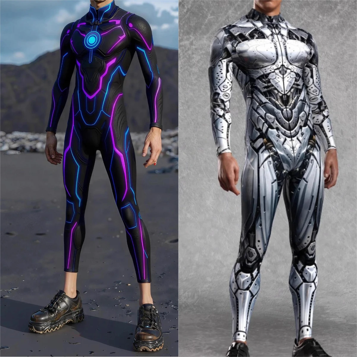 

Взрослые мужчины Хэллоуин вечерние наряд для выступлений 3D анимация косплей комбинезон