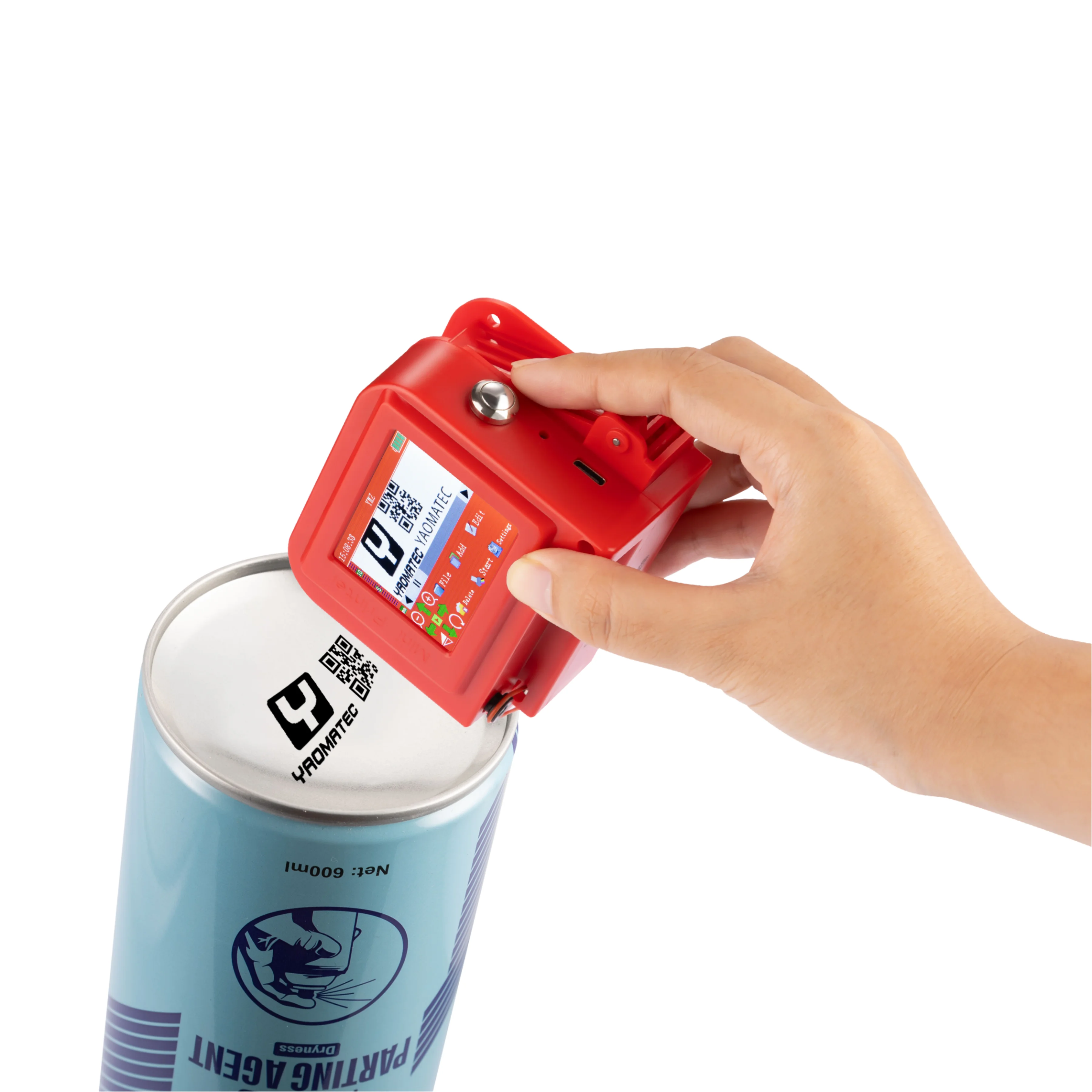 

Yaomatec 12.7mm mini portable printer QR Bar Batch Code Date Logo Expiry Label Portable Handheld Jet Thermal Inkjet Printer