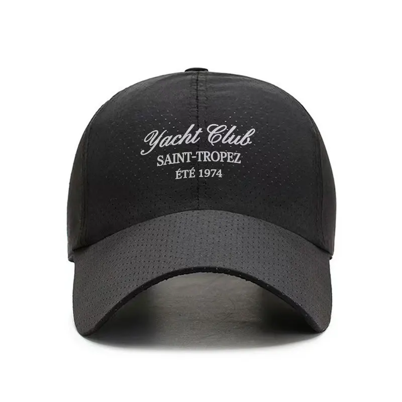 Yacht Club Saint Tropez 1974 Quick Dry Baseball Cap Outdoor Travel Sun Hat