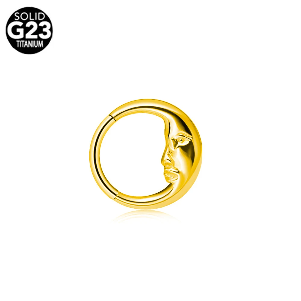 G23 Titanium Moon Septum Nose Ring