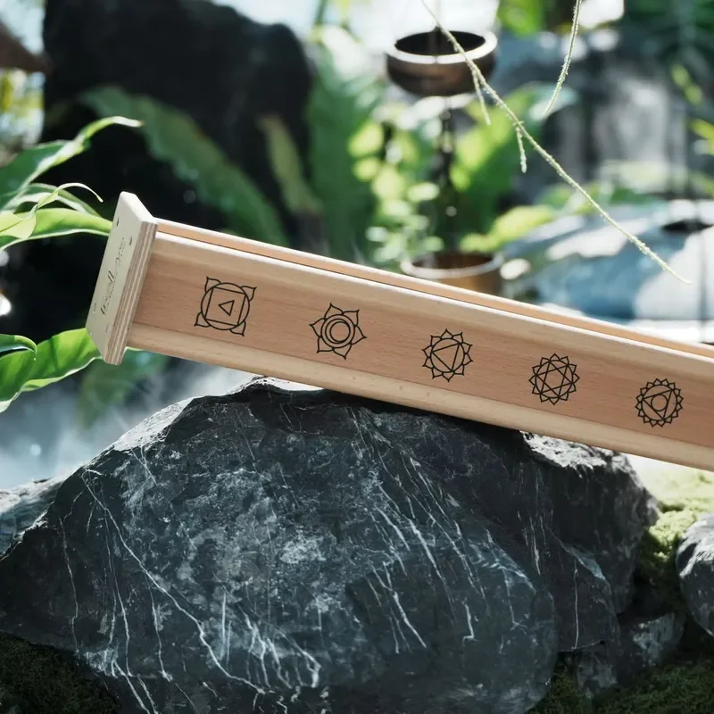Natural Wooden Rain Stick Sound Therapy Instrument Chakra Healing Meditation Music Rod for Yoga Relaxation Stress Relief Tool