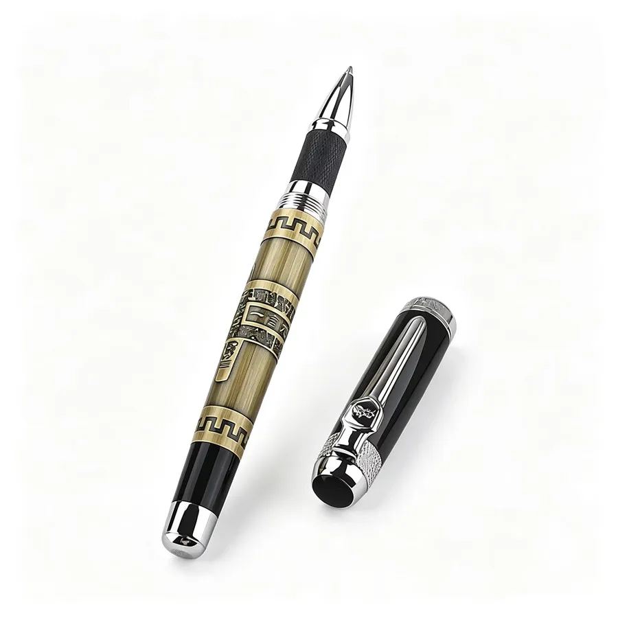 

Jinhao 189 Yiyan Jiuding Vintage Metal Ballpoint Pen Retro Engraved Business Signature Luxury Gift Pen Office School Stationery