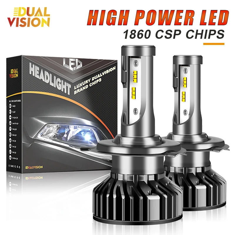 H4 LED High Power H8 H9 H11 Car Headlight Bulbs High Low Beams 1860 CSP Super Bright Auto Fog Lamp 300W 30000LM 1pcs