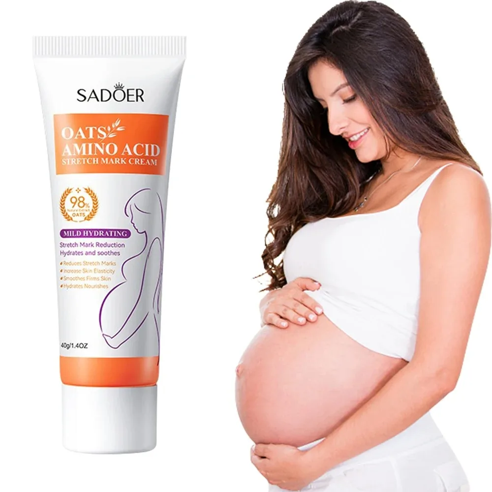 Oats Amino Acid Stretch Mark Cream Fades Postpartum Lines Pregnant Women Nourish Repair Anti-Striation Firming Body Skin Care