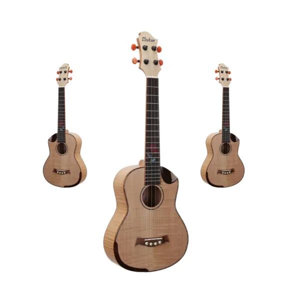 

customized professional musical instruments high quality ukulele 26 inch gloss finish mini guitar made in China wholesale price