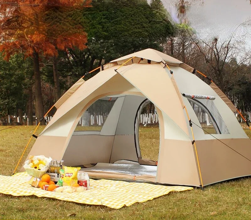 Travel Family Rainproof Windproof 1-4 osoba w pełni automatyczny namiot Camping parasolka markiza schronisko plaża łatwe otwieranie namiotów