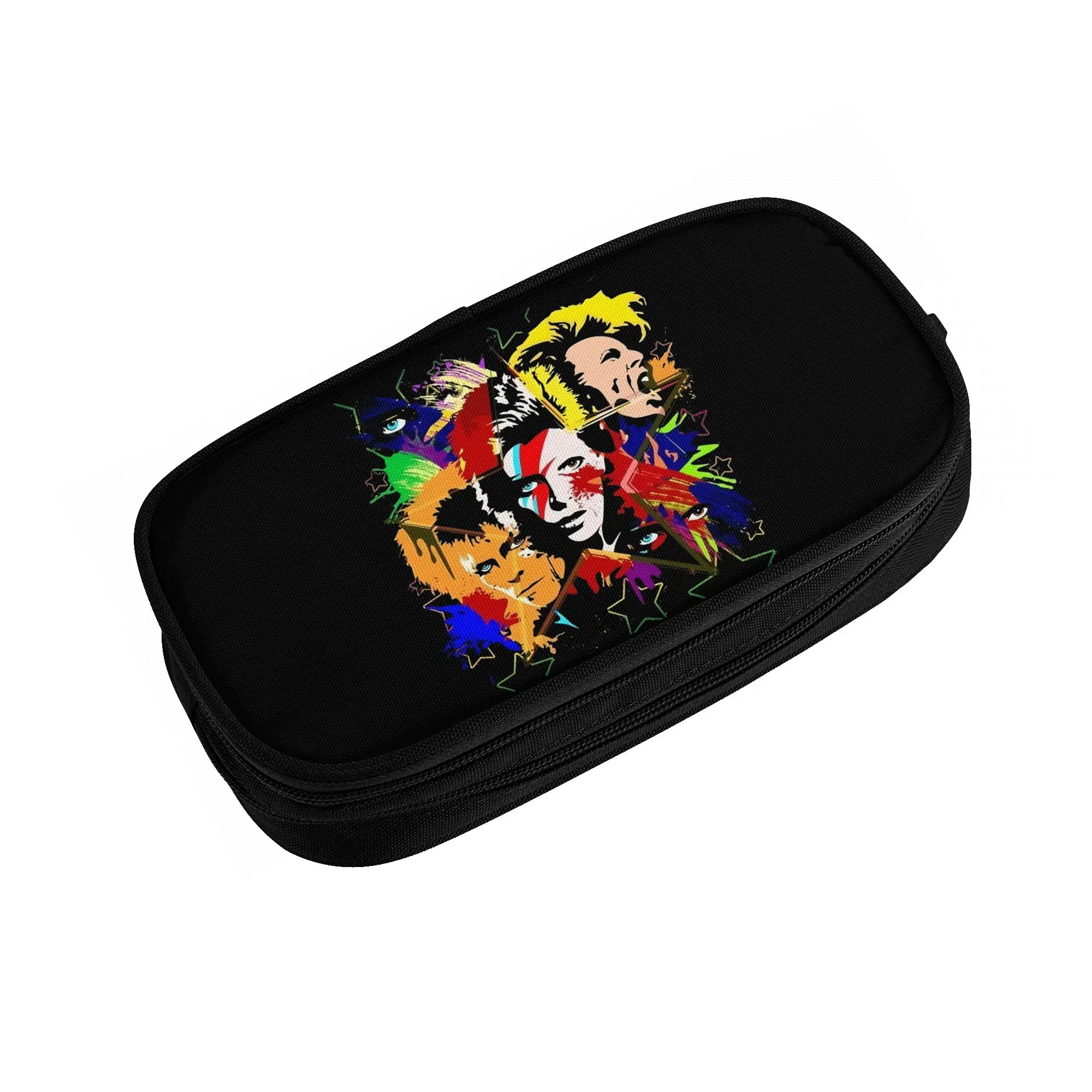 Cute English D-David Hot Singer B-Bowie  Pencil Case for Boy Girl Large Storage  Pencil Bag Stationery