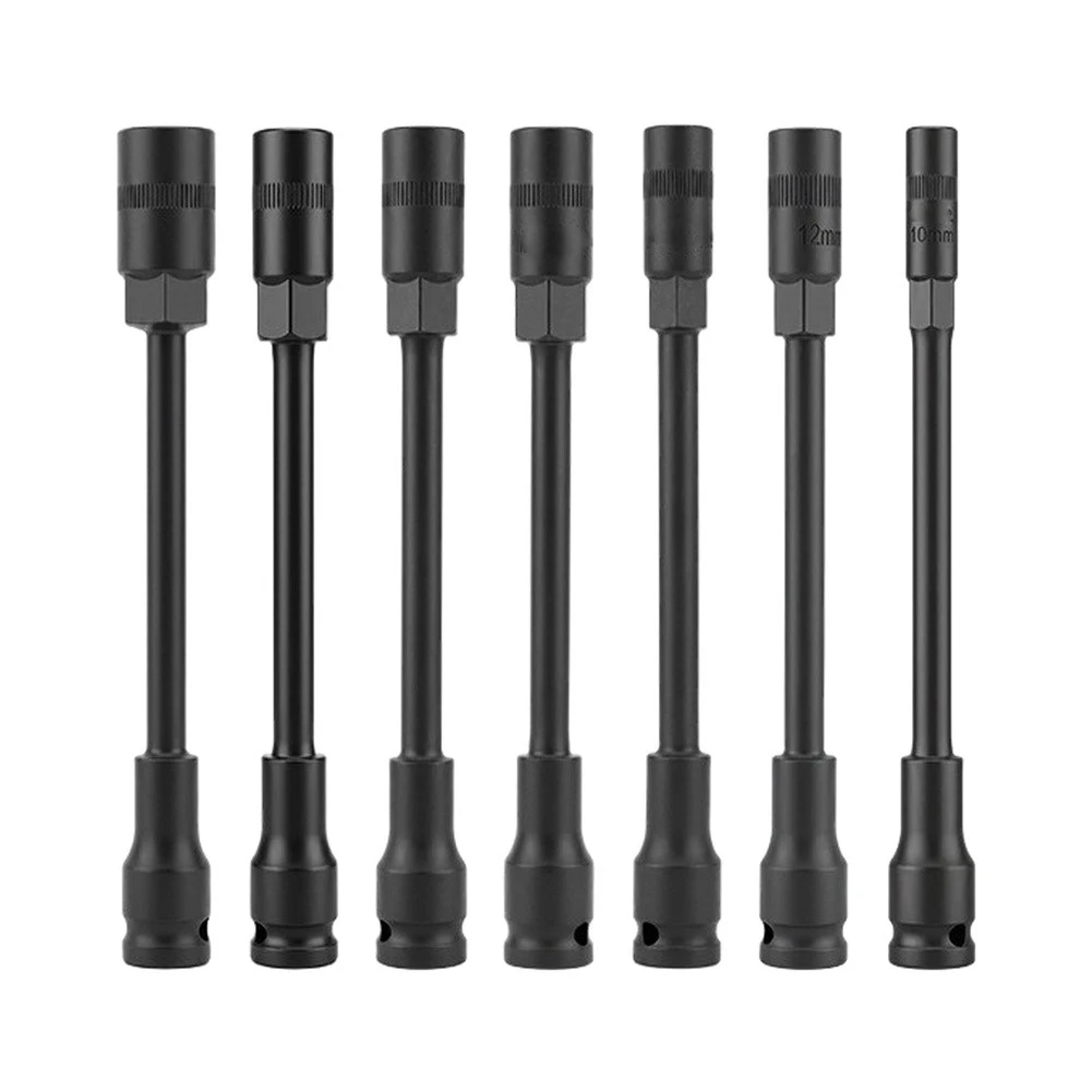 1pc 200mm Extended Thin-Wall Socket 1/2 Inch Drive Extra Long Wrench Socket For Electric Wrench Air Pneumatic Repair Tools