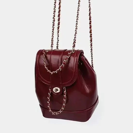 Sac à dos de voyage en cuir noir pour femme, sac à dos coréen, mini sac à dos pour étudiant, sac initié à l'huile, automne et hiver