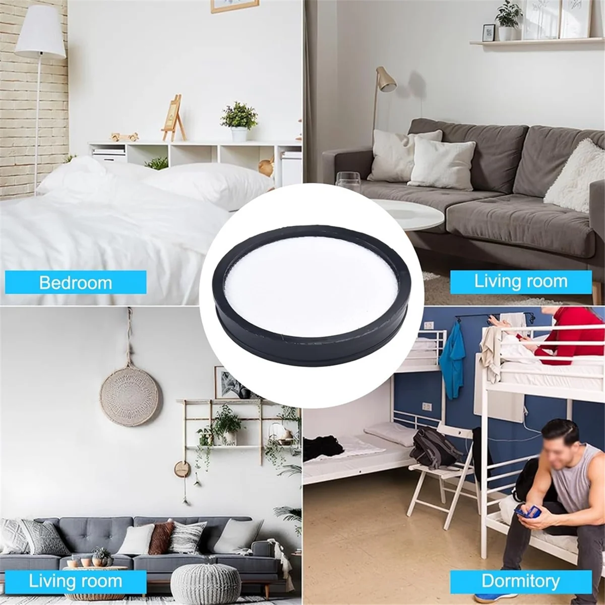 4 peças de substituição de filtro de vácuo 6 peças, almofadas de filtro de vácuo para aspirador de pó com fio Inse I5, para aspirador de pó sem fio V70