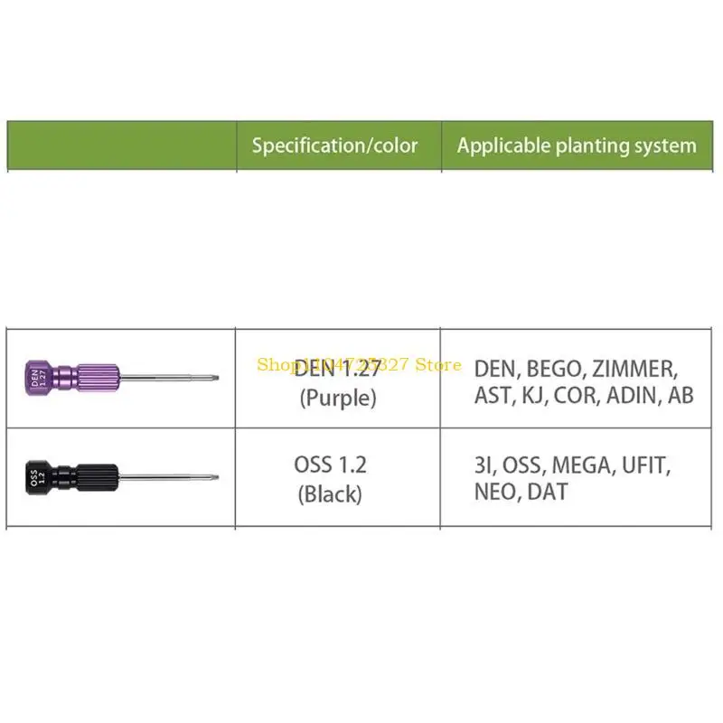 D8KF compatibele implantaatschroevendraaier voor implantaten System Efficiënt en Trust