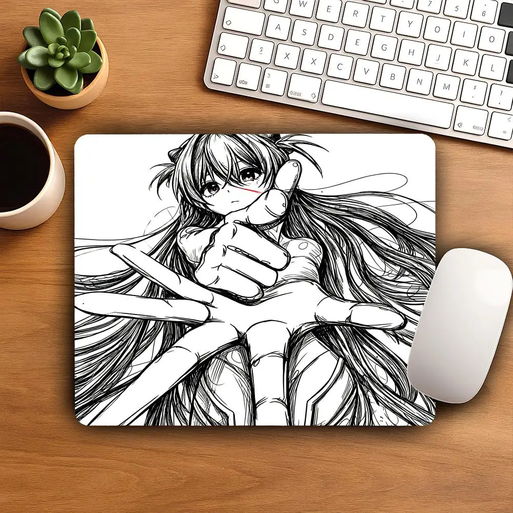 

HYBXAXC Desk Mat Non Slip Small Mouse Pad Black White Anime Girl Reaching Hand Sketch Art Design for Gaming Office Decor
