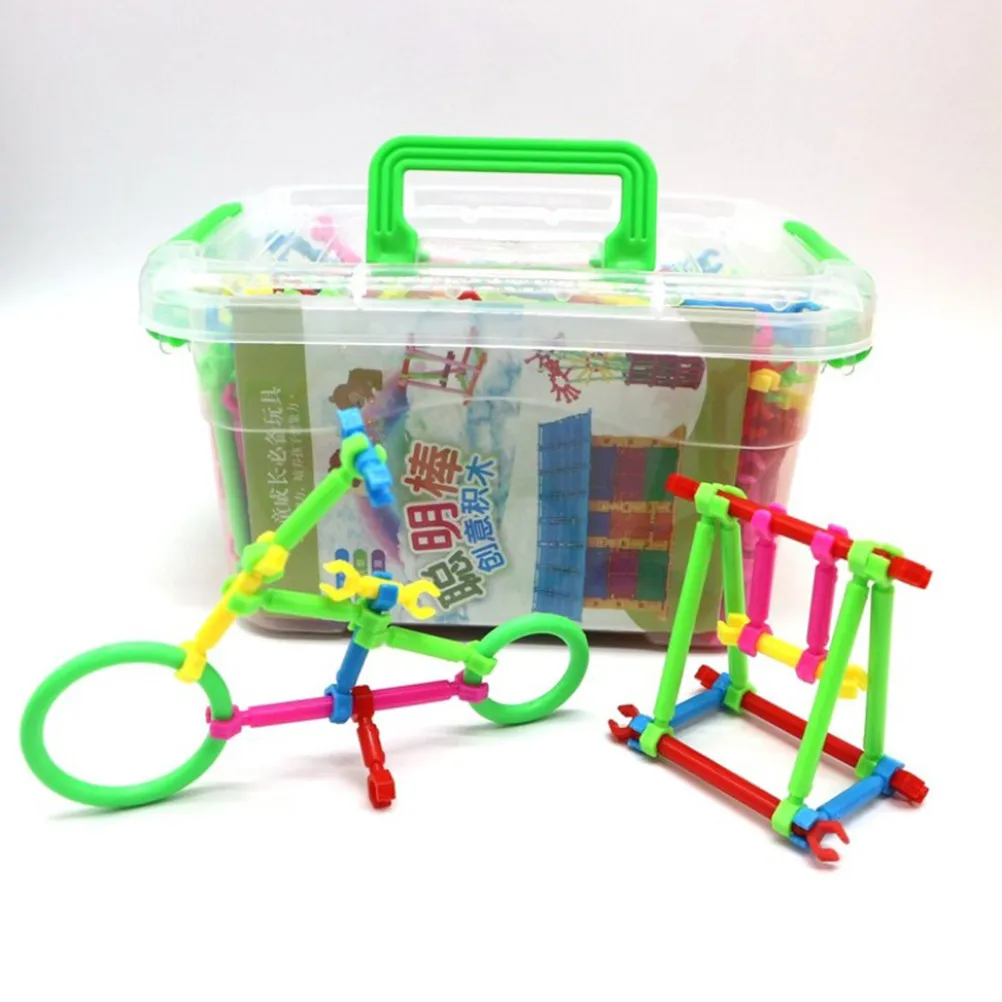 

1Set Puzzle Wand Plastic Assembling Inserted Link DIY Building Educational Puzzle for Kids Spatial Thinking Hand