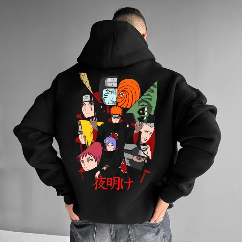 

NARUTO Fashion Anime Personality Printed Hooded Pullover Sweater Men's and Women's Autumn and Winter Long Sleeve Jacket Tide