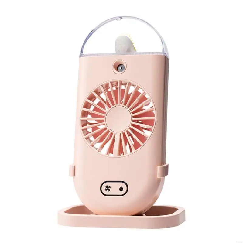 2-in-1 มือถือพัดลมสเปรย์ USB 3 เกียร์ Mobilephone Mini Humidifier N58D