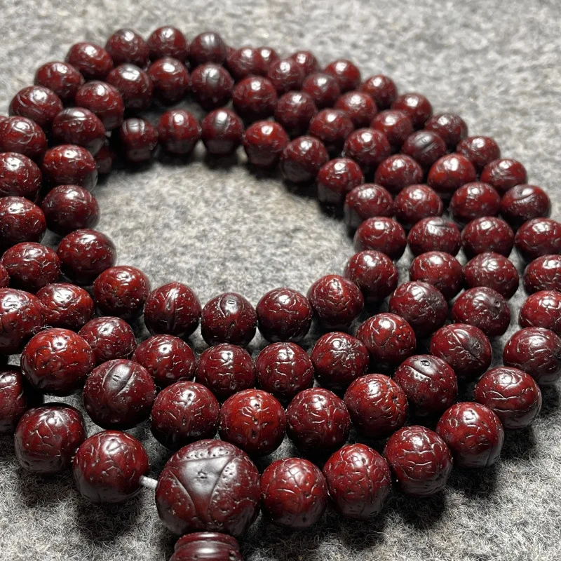 Coated Nepal Old Bird's Eye Bodhi108Piece Buddha Beads Bracelet Original Pile Small Bird's Eye Bodhi Wholesale 12mm