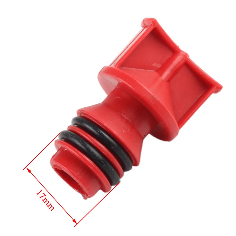 2Pcs Red Plastic Air Compressor Oil Plugs 17mm Male Thread Dia Oil Breather Cap Air Compressors Accessories Pneumatic Tool Parts