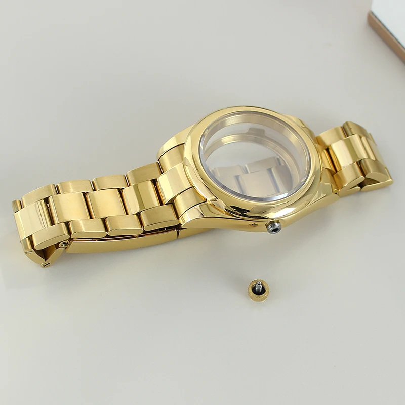 Fanya 36mm40mm รอบขอบสร้อยข้อมือ Sapphire สําหรับ Seiko Nh35 Nh36 Miyota 8215 การเคลื่อนไหว 10ATM NH35 อะไหล่นาฬิกา Oyster ขายร้อน